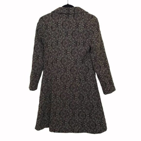 Young Essence Brown Green Embroidered Coat Small - Picture 2 of 12